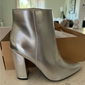 Silver Ankle Boots
